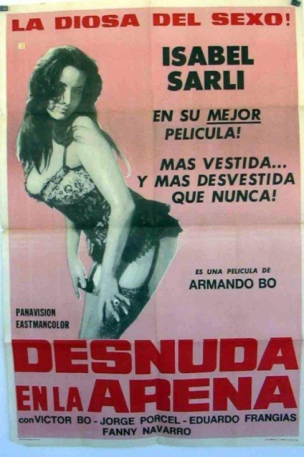 Desnuda en la arena Plakat