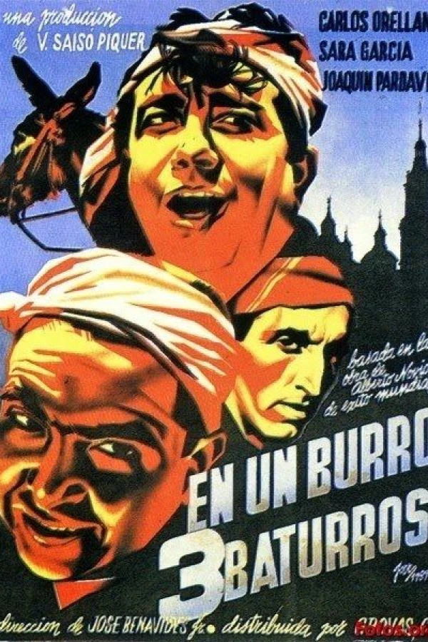 En un burro tres baturros Plakat