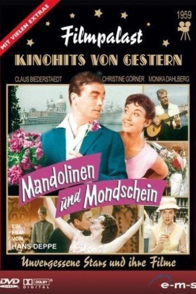 Mandolinen und Mondschein Plakat