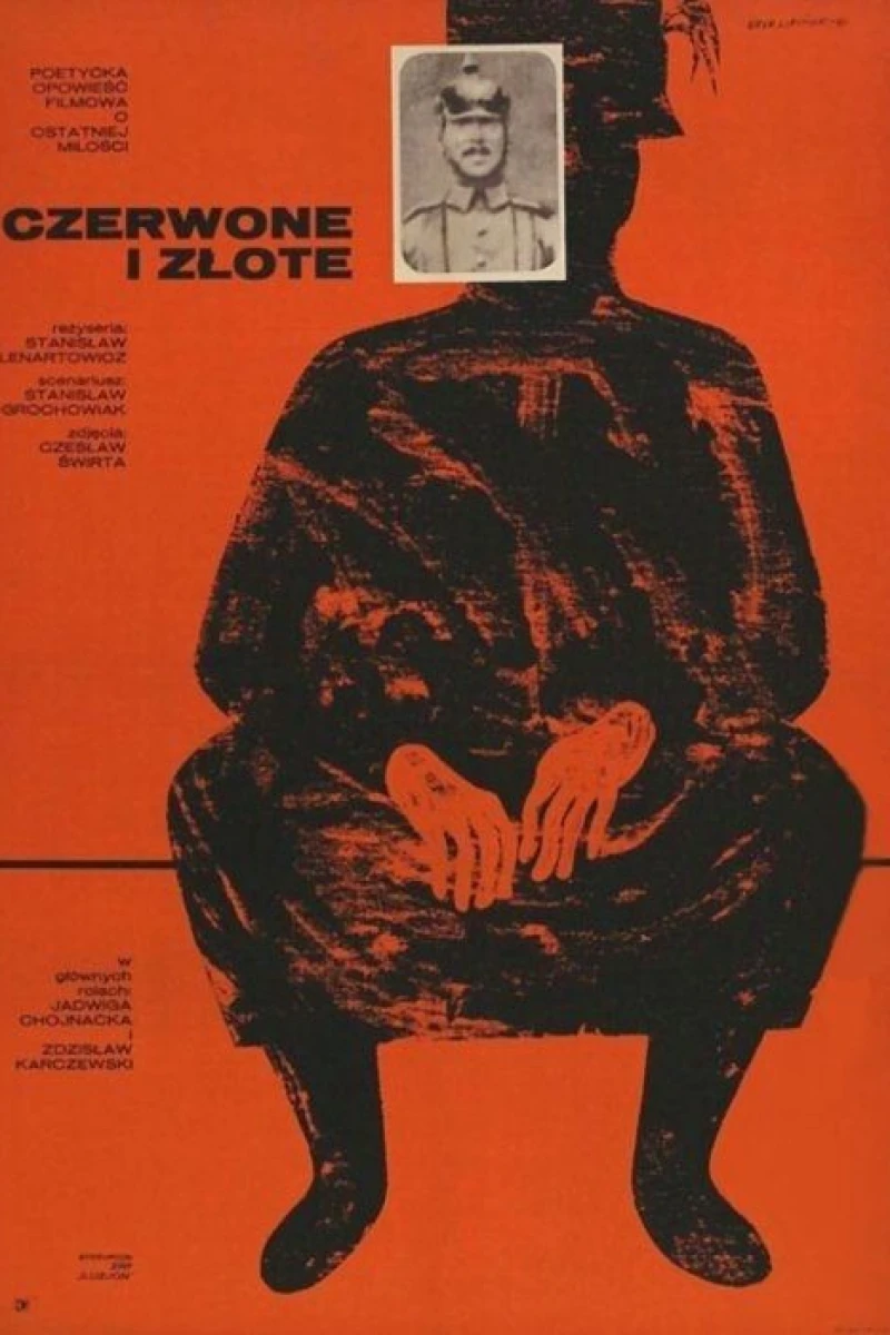 Czerwone i zlote Plakat