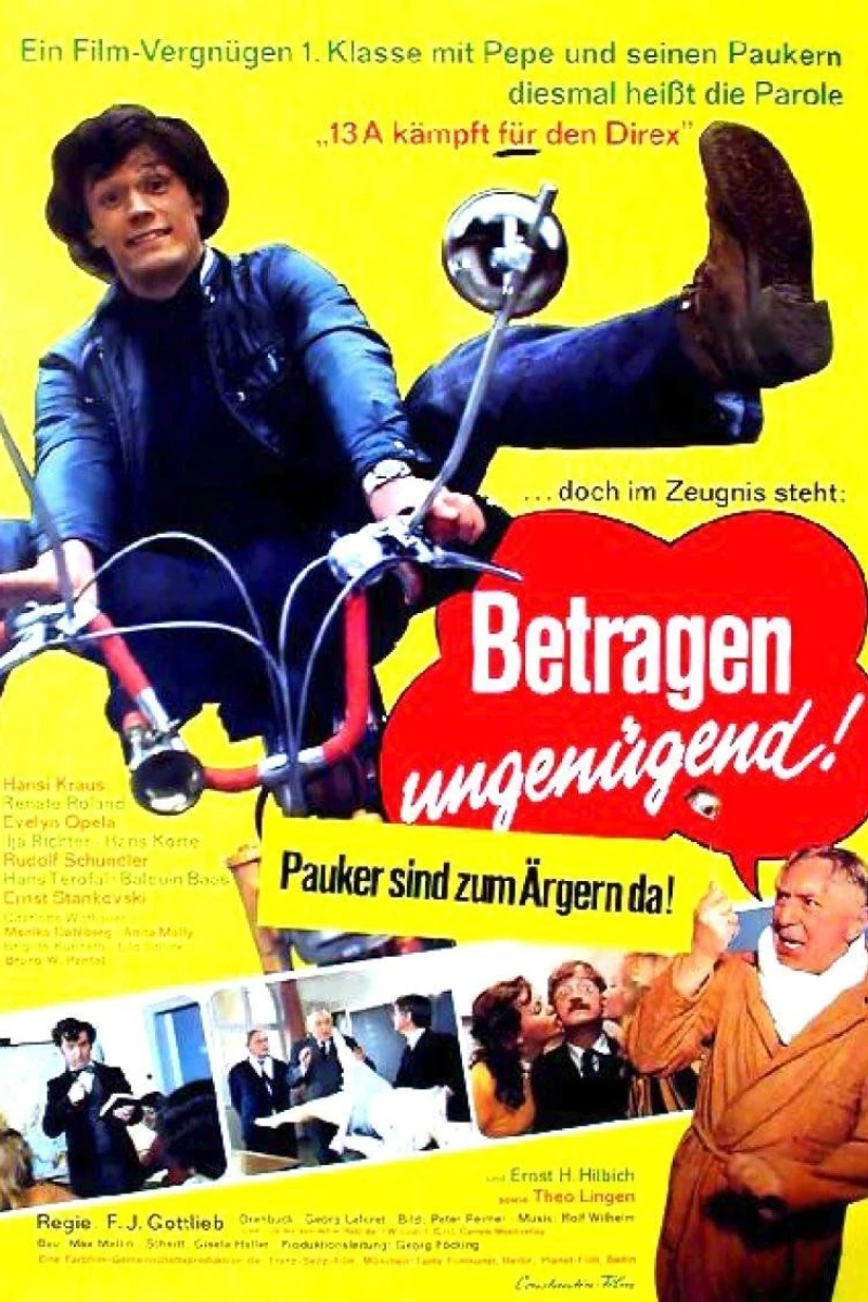 Betragen ungenügend! Plakat