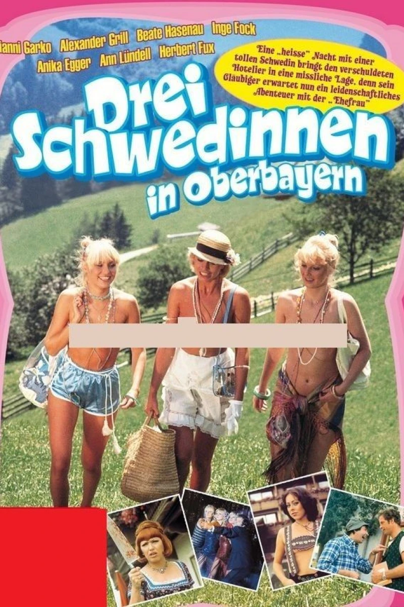 Drei Schwedinnen in Oberbayern Plakat