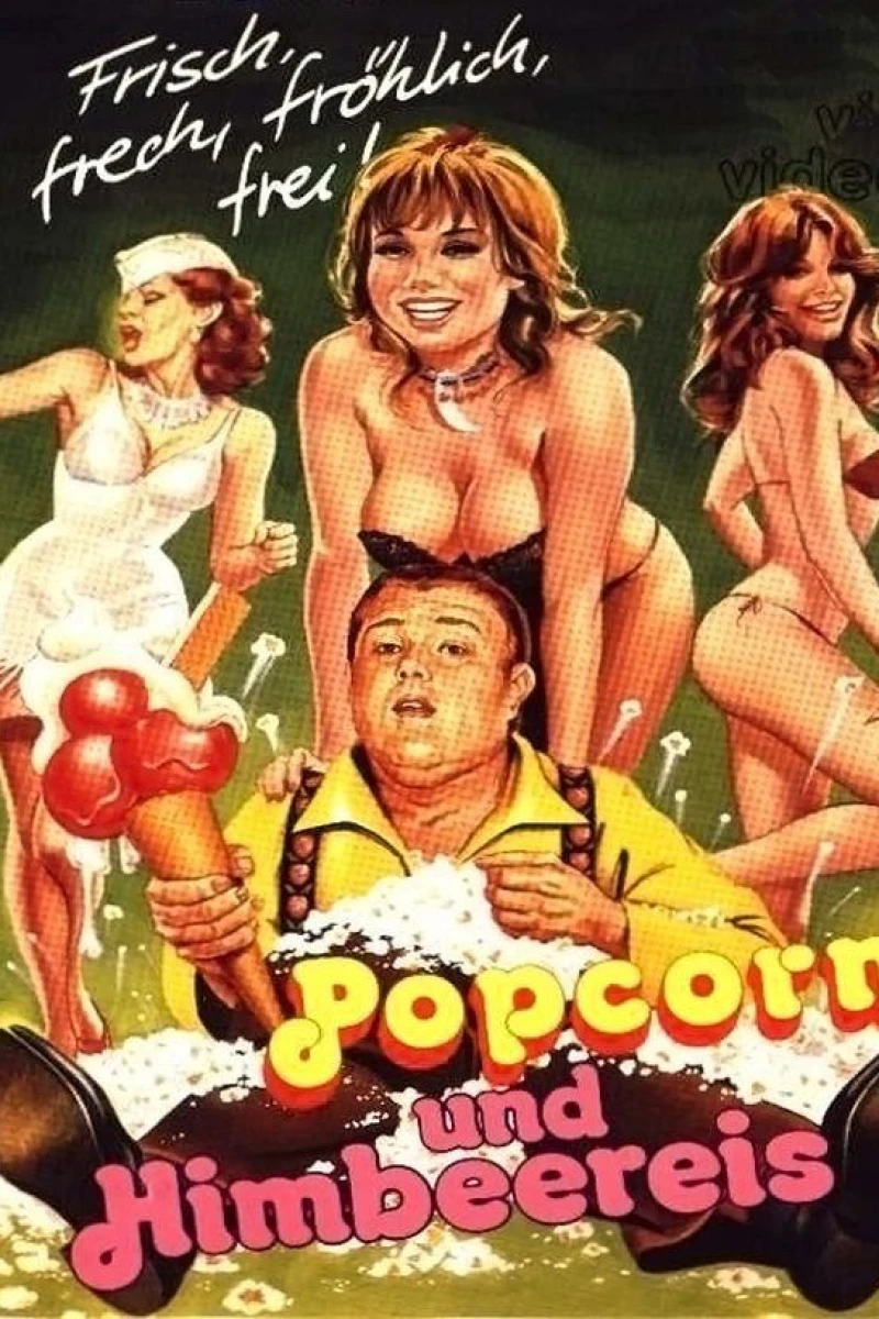 Popcorn und Himbeereis Plakat