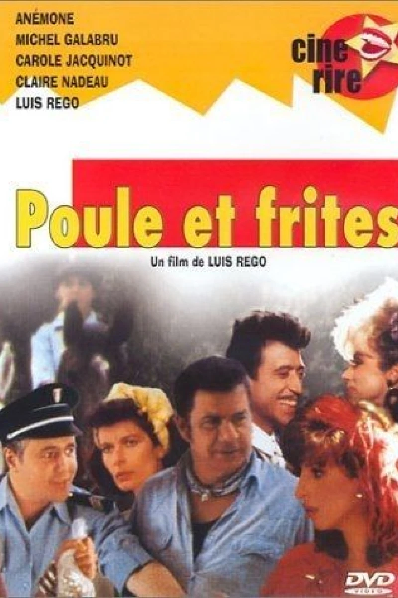 Poule et frites Plakat