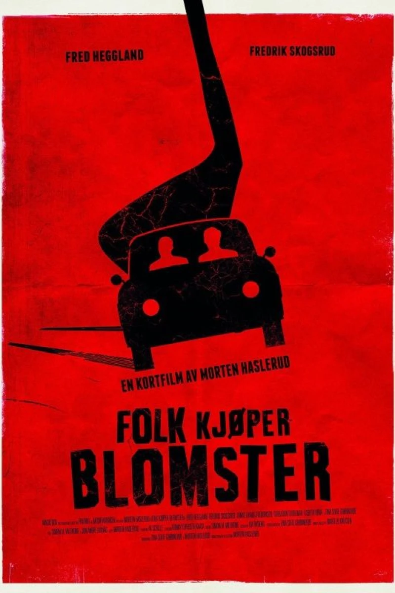 Folk kjøper blomster Plakat